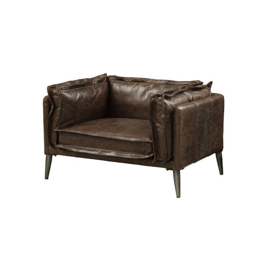 ACME Porchester Chair, Distress Chocolate Top Grain Leather