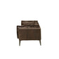 Porchester Loveseat, Distress Chocolate Top Grain Leather