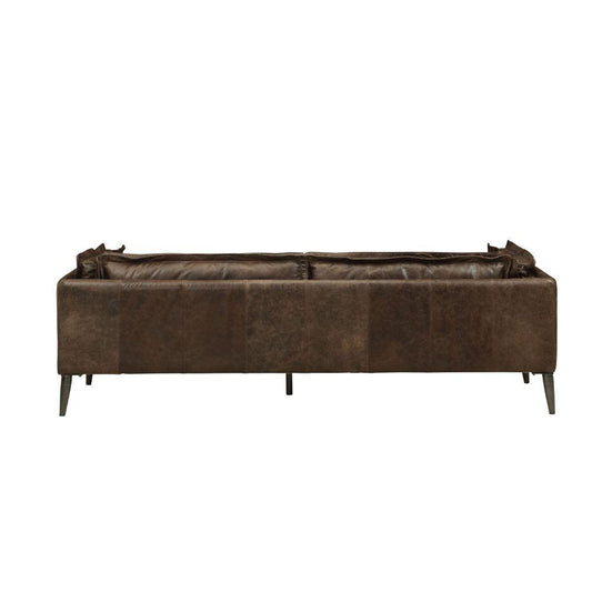 ACME Porchester Sofa, Distress Chocolate Top Grain Leather