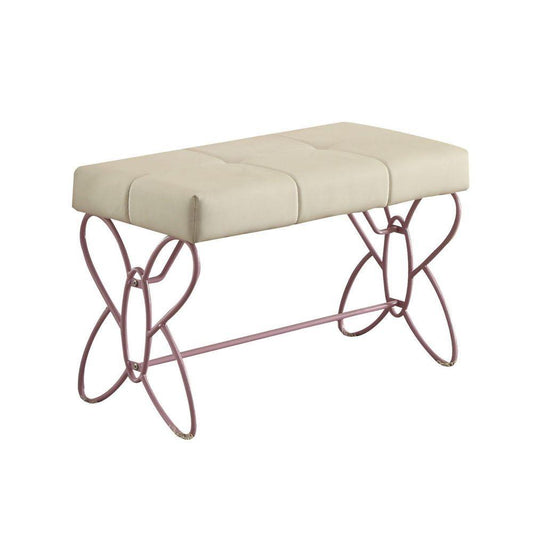 ACME Priya II Bench, White & Light Purple