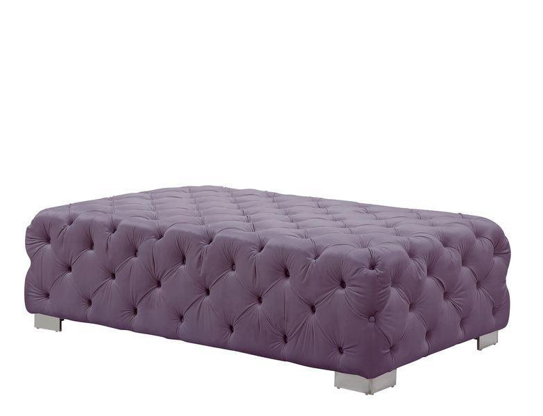 ACME Qokmis Sectional - Ottoman,  Purple Velvet