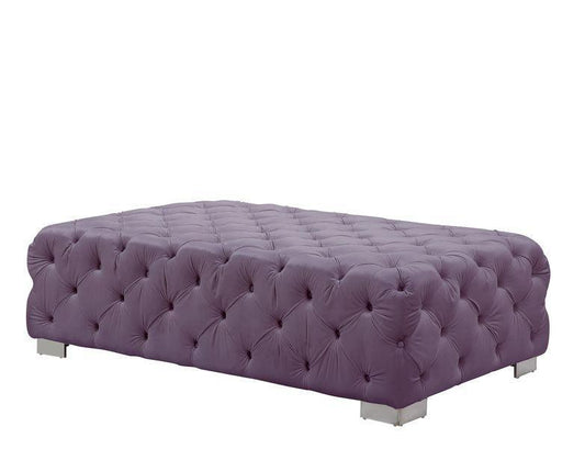 ACME Qokmis Sectional - Ottoman,  Purple Velvet