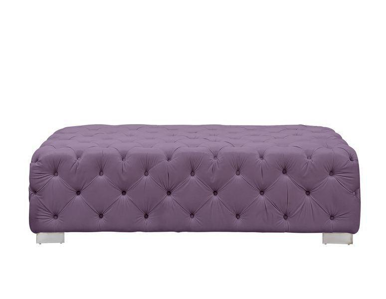 ACME Qokmis Sectional - Ottoman,  Purple Velvet