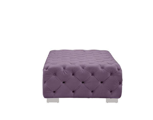 ACME Qokmis Sectional - Ottoman,  Purple Velvet