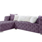 ACME Qokmis Sectional Sofa w/6 Pillows,  Purple Velvet