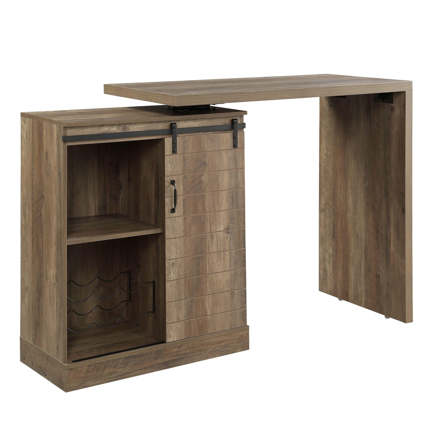 ACME Quillon Bar Table, Rustic Oak Finish