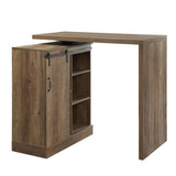 ACME Quillon Bar Table, Rustic Oak Finish