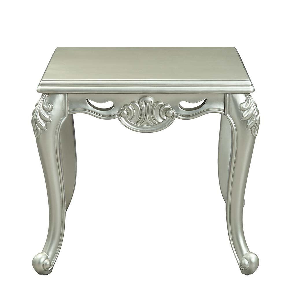 ACME Qunsia End Table , Champagne Finish