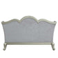 ACME Qunsia Loveseat w/4 Pillows, Light Gray Linen & Champagne Finish