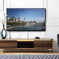 ACME Raceloma TV stand , LED, Walnut & Chrome Finish