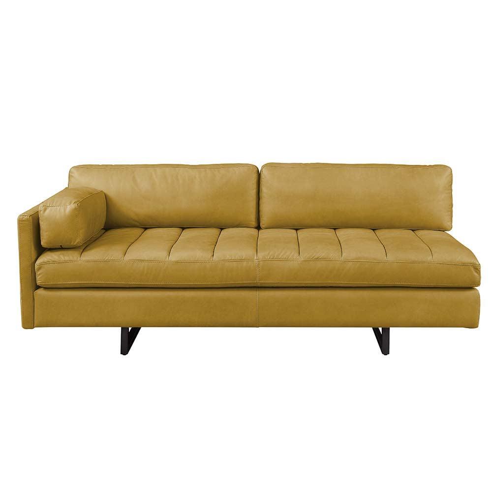 ACME Radia Sofa w/Pillow, Turmeric Top Grain Leather