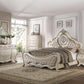 ACME Ragenardus Queen Bed, Beige Linen & Antique White 27010Q