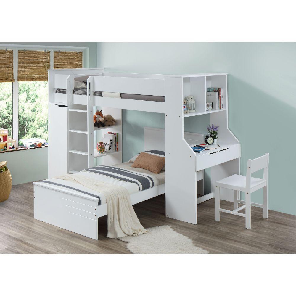 ACME Ragna Loft Bed, White  38060 Twin