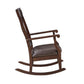 ACME Raina Rocking Chair, Brown PU & Walnut Finish