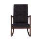 ACME Raina Rocking Chair, Dark Brown PU & Espresso Finish