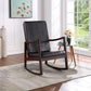 ACME Raina Rocking Chair, Dark Brown PU & Espresso Finish