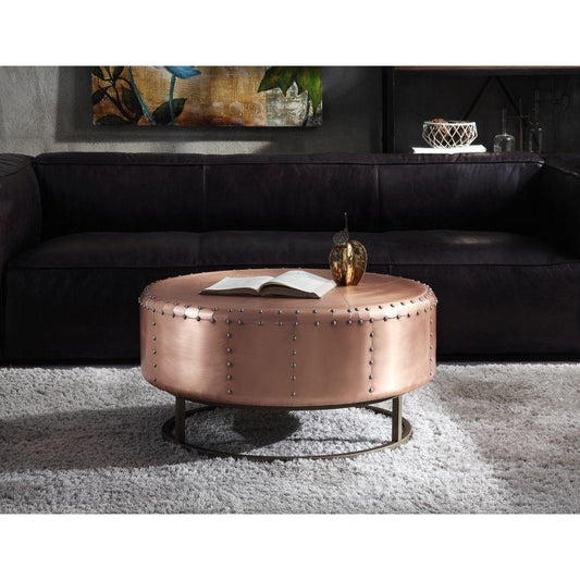 ACME Raith Coffee Table, Rose Gold Aluminum