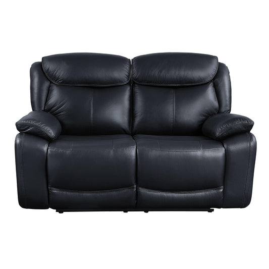 ACME Ralorel Motion Loveseat, Black Top Grain Leather