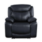 ACME Ralorel Recliner, Black Top Grain Leather