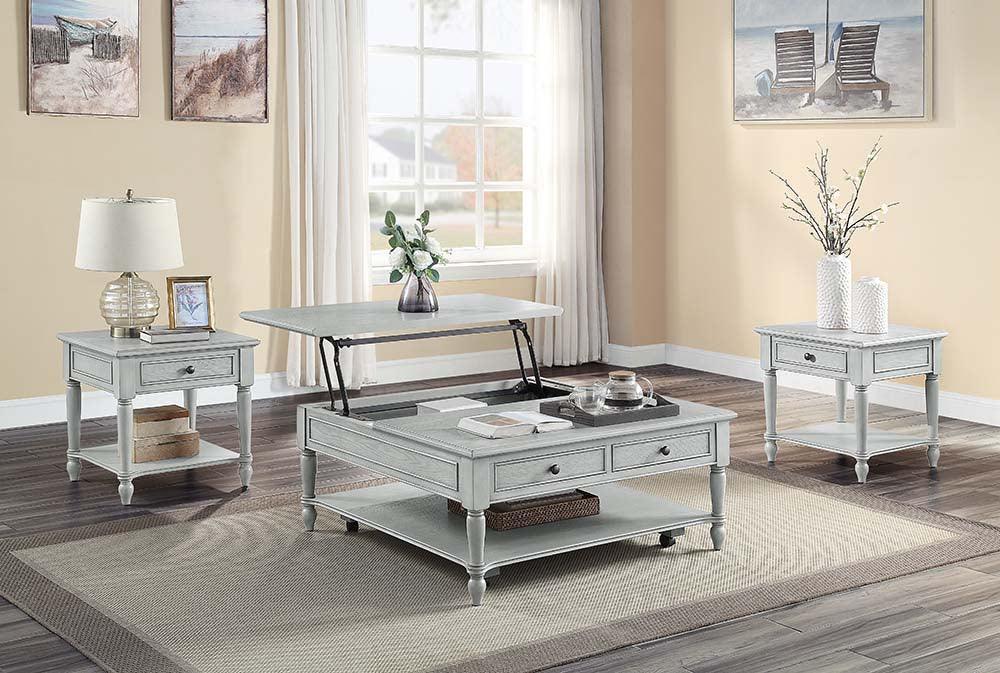 ACME Ramiro Coffee Table w/Lift Top, Rustic Gray Finish