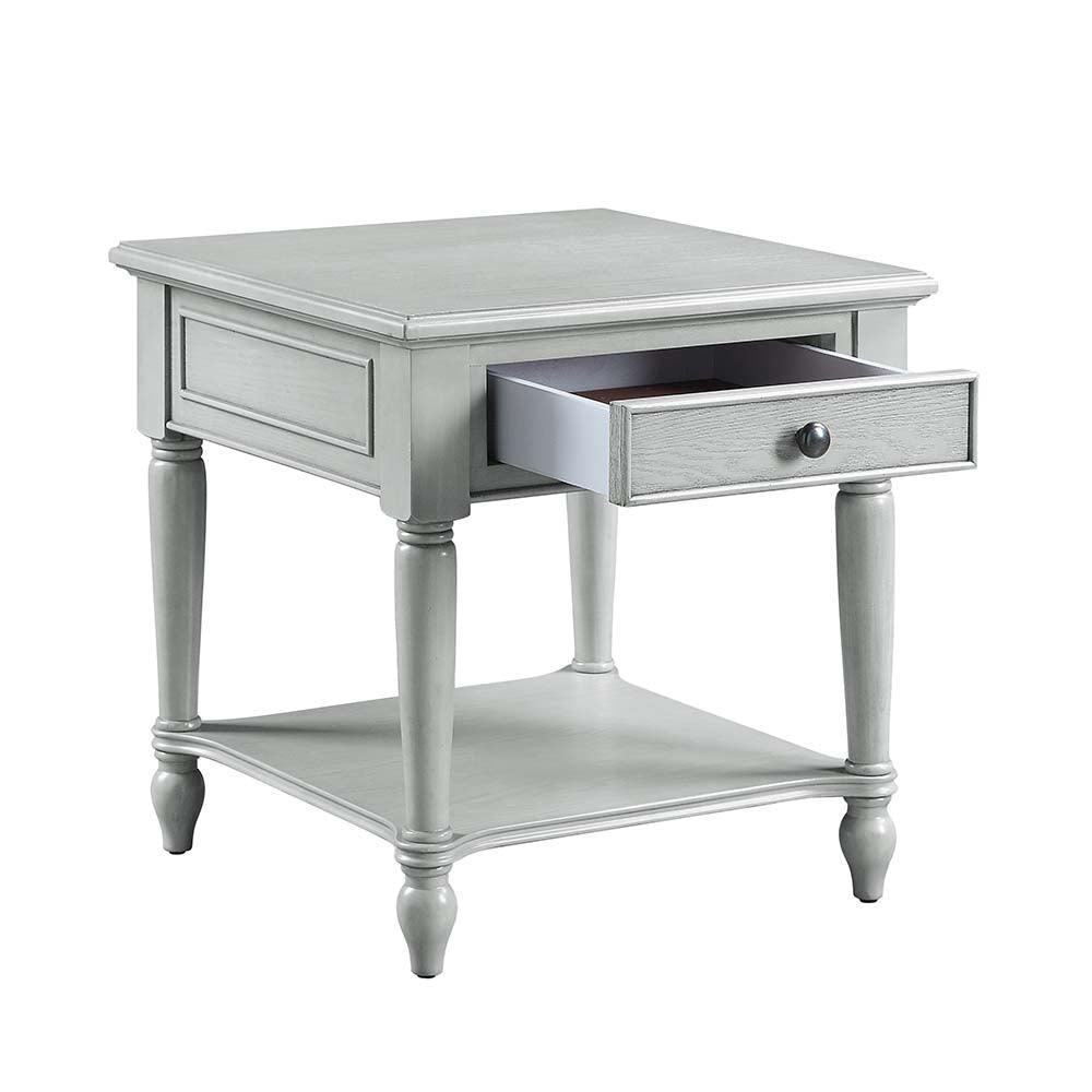 ACME Ramiro End Table, Rustic Gray Finish