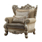 ACME Ranita Chair w/2 Pillows, Fabric & Champagne  51042