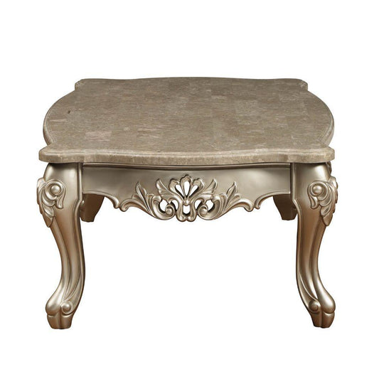 ACME Ranita Coffee Table, Marble & Champagne