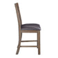 ACME Raphaela Counter Height Chair (Set of 2), Black PU & Weathered Cherry Finish