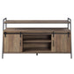 ACME Rashawn TV Stand , Rustic Oak & Black Finish