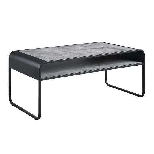 ACME Raziela Coffee Table, Concrete Gray & Black Finish