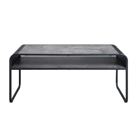 ACME Raziela Coffee Table, Concrete Gray & Black Finish