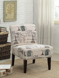 ACME Reece Accent Chair, Fabric & Espresso