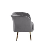 ACME Reese Accent Chair, Gray Velvet & Gold