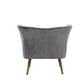 ACME Reese Accent Chair, Gray Velvet & Gold