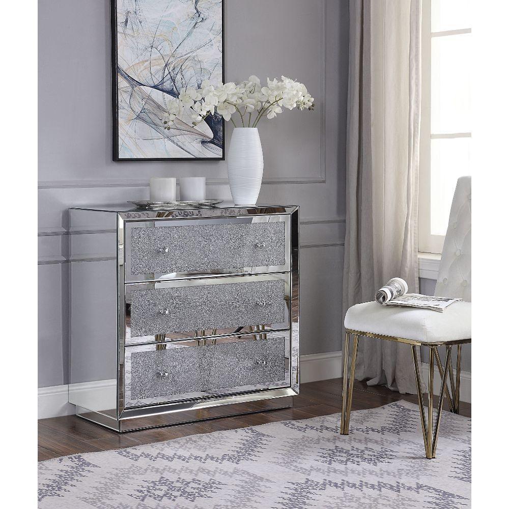 ACME Rekha Console Table, Mirrored