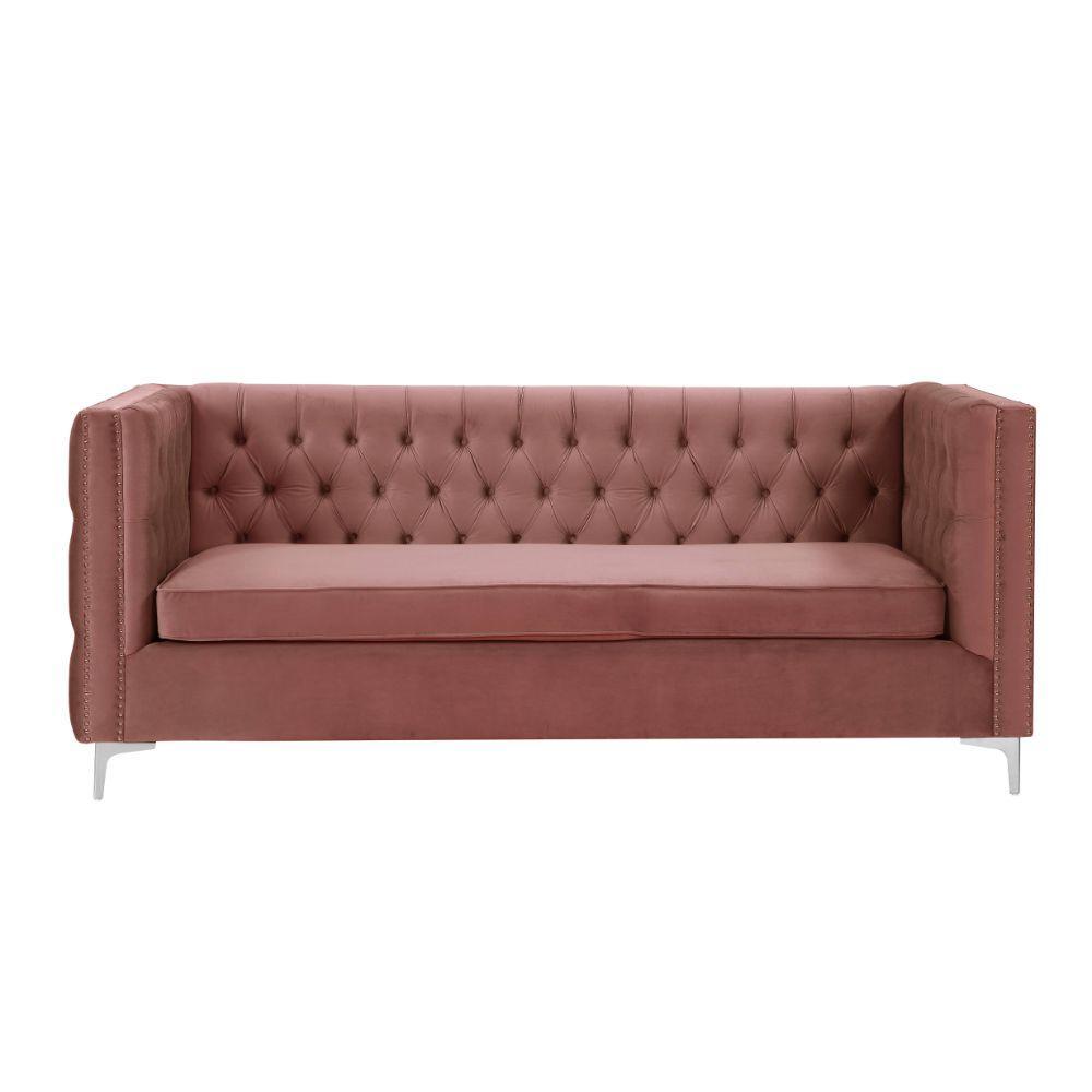 ACME Rhett Sectional Sofa, Dusty Pink Velvet