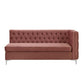 ACME Rhett Sectional Sofa, Dusty Pink Velvet