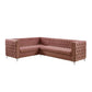 ACME Rhett Sectional Sofa, Dusty Pink Velvet