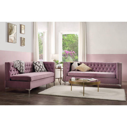 ACME Rhett Sectional Sofa, Purple Velvet