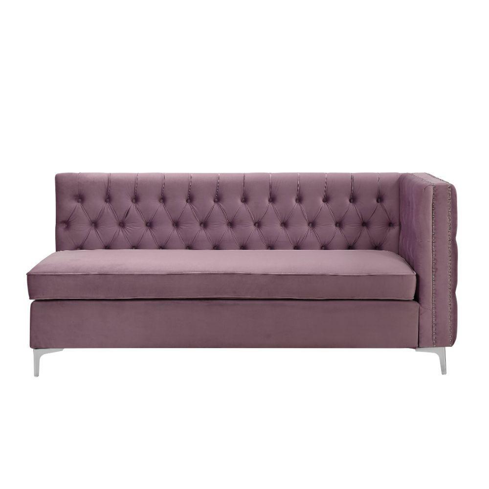 ACME Rhett Sectional Sofa, Purple Velvet