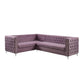 ACME Rhett Sectional Sofa, Purple Velvet