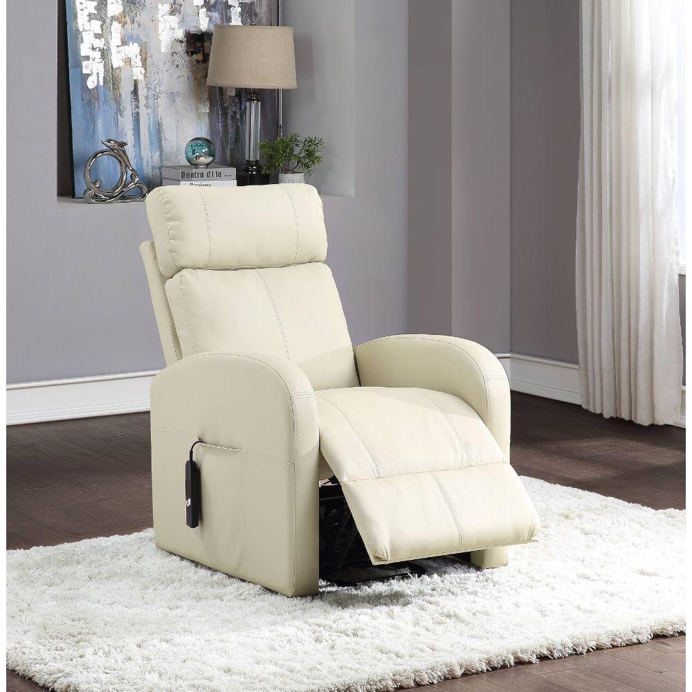 ACME Ricardo Recliner w/Power Lift, Beige PU