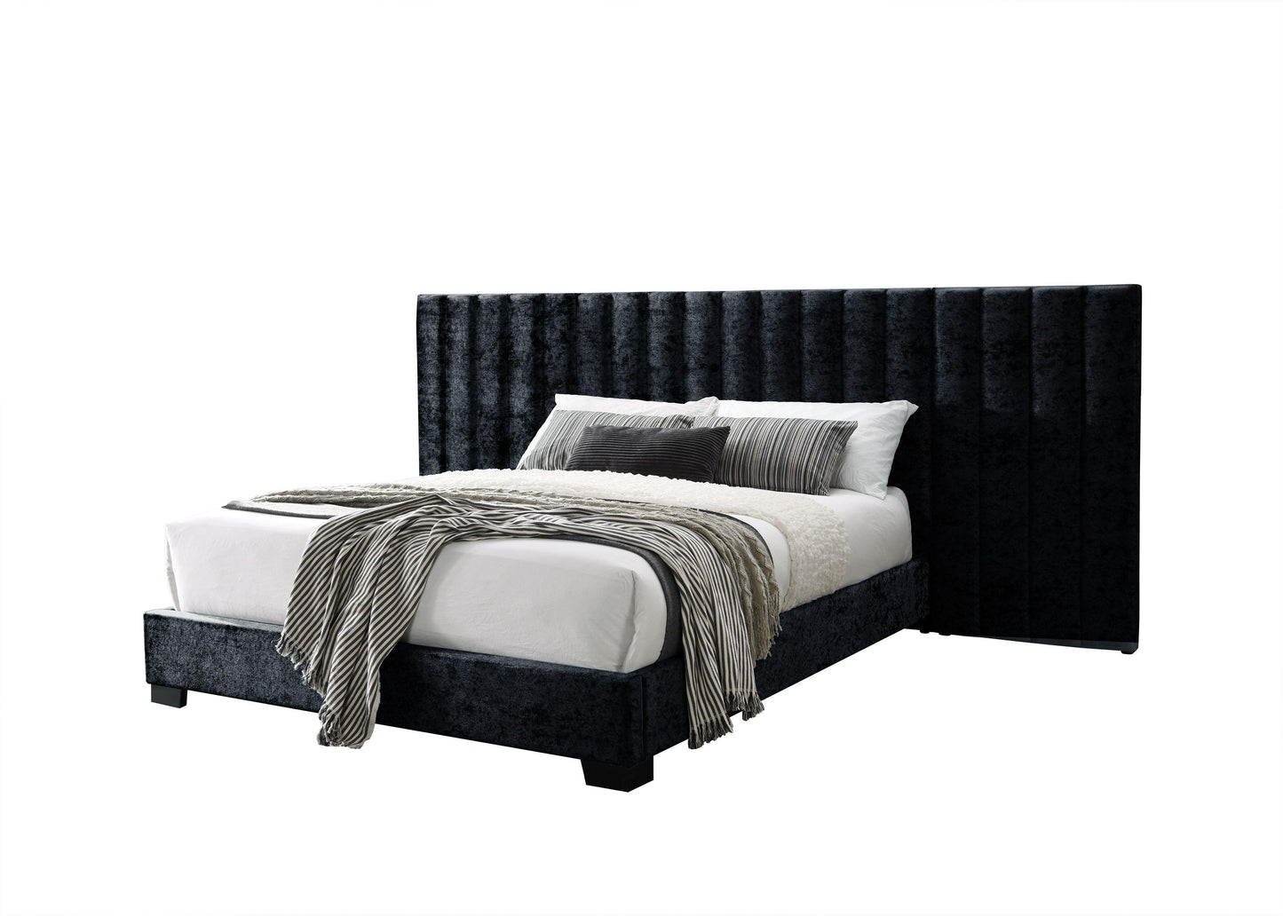 ACME Rivas Eastern King Bed, Black Fabric