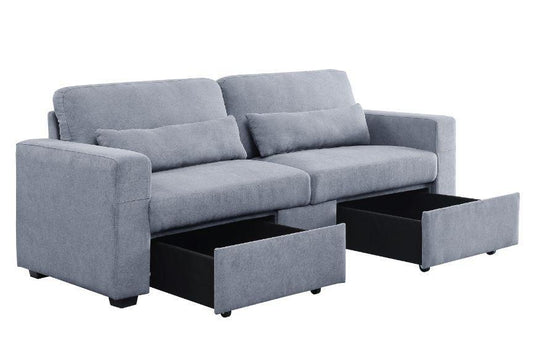 ACME Rogyne Storage Sofa, Gray Linen