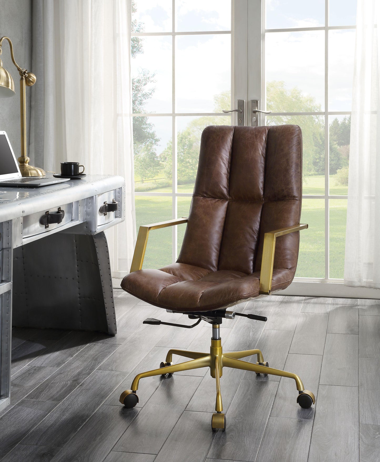 ACME Rolento Executive Office Chair, Espresso Top Grain Leather