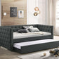 ACME Romona Twin Daybed & Trundle , Gray Fabric