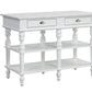 ACME Rorratt Kitchen Island, Marble & White Finish