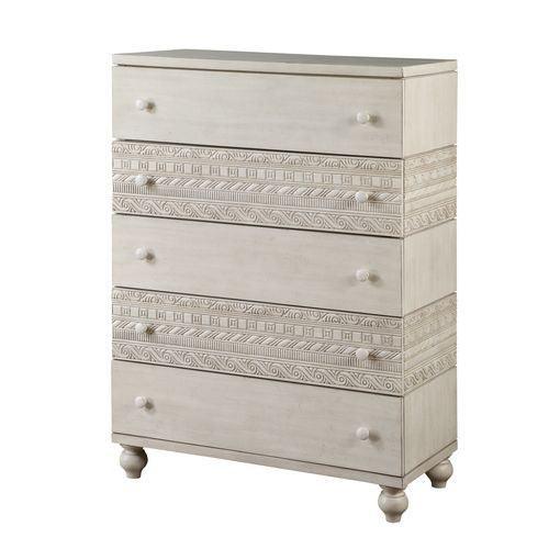 ACME Roselyne Chest, Antique White Finish