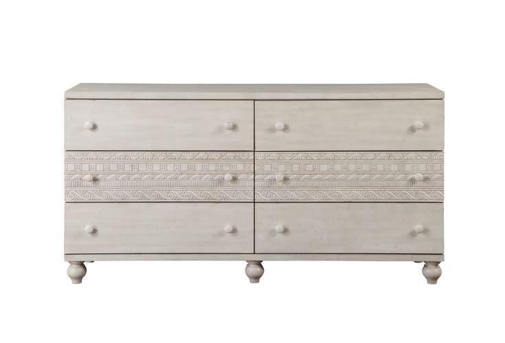 ACME Roselyne Dresser, Antique White Finish