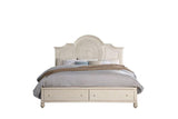 ACME Roselyne Queen Bed, Antique White Finish